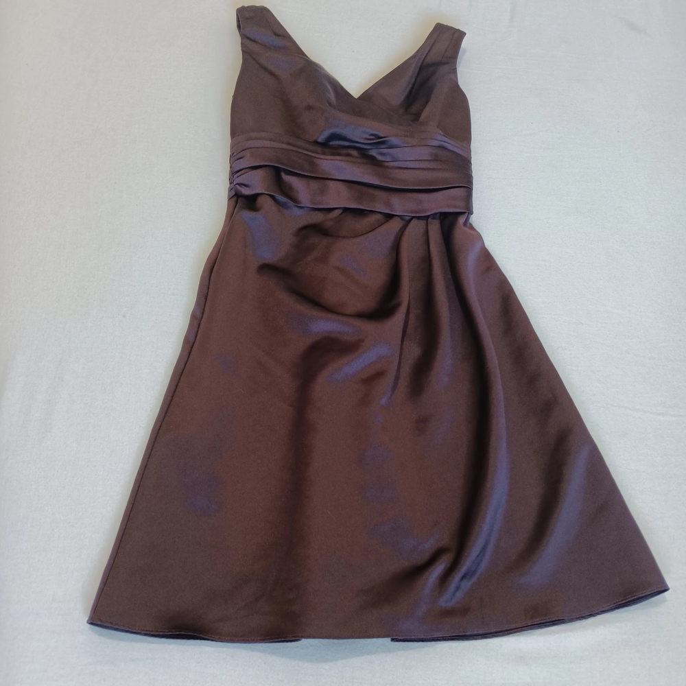 David's Bridal Sz2 Chocolate Midi Dress